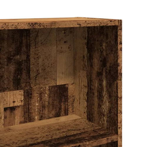  antik fa színű szerelt fa könyvespolc 60 x 24 x 176 cm