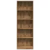  kézműves tölgy szerelt fa könyvespolc 60 x 24 x 176 cm