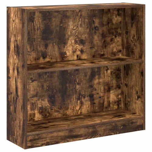  füstös tölgy színű szerelt fa könyvszekrény 80 x 24 x 76 cm