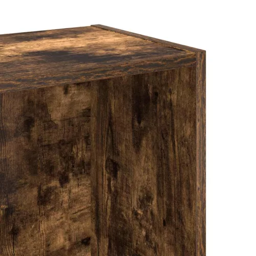  füstös tölgy színű szerelt fa könyvszekrény 80 x 24 x 76 cm