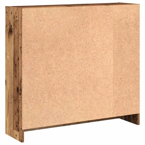  antik fa színű szerelt fa könyvespolc 80 x 24 x 76 cm