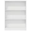  fehér szerelt fa könyvespolc 80 x 24 x 109 cm