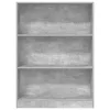  betonszürke szerelt fa könyvespolc 80 x 24 x 109 cm