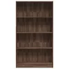  barna tölgy színű szerelt fa könyvszekrény 80 x 24 x 143 cm