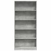  betonszürke szerelt fa könyvespolc 80 x 24 x 176 cm