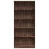  barna tölgy színű szerelt fa könyvszekrény 80 x 24 x 176 cm