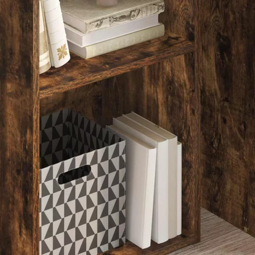  füstös tölgy színű szerelt fa könyvespolc 40 x 30 x 77 cm