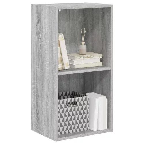  szürke sonoma színű szerelt fa könyvespolc 40 x 30 x 77 cm