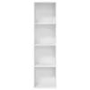  fehér szerelt fa könyvespolc 40 x 30 x 152 cm