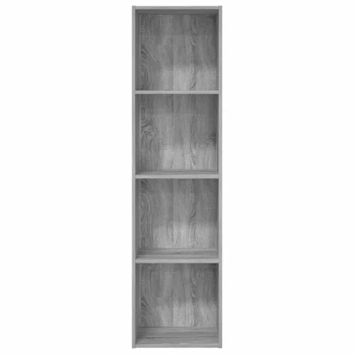  szürke sonoma színű szerelt fa könyvespolc 40 x 30 x 152 cm