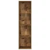  antik fa színű szerelt fa könyvespolc 40 x 30 x 152 cm