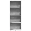  betonszürke szerelt fa könyvespolc 60 x 30 x 152 cm