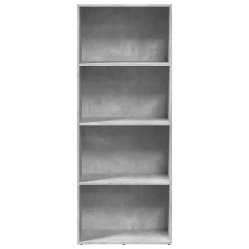  betonszürke szerelt fa könyvespolc 60 x 30 x 152 cm