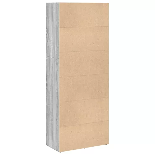  szürke sonoma színű szerelt fa könyvespolc 60 x 30 x 152 cm