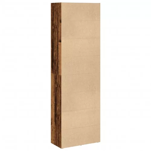  antik fa színű szerelt fa könyvespolc 60 x 30 x 189 cm