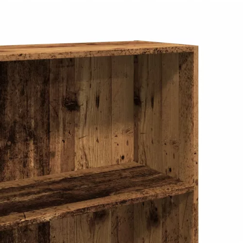  antik fa színű szerelt fa könyvespolc 60 x 30 x 189 cm