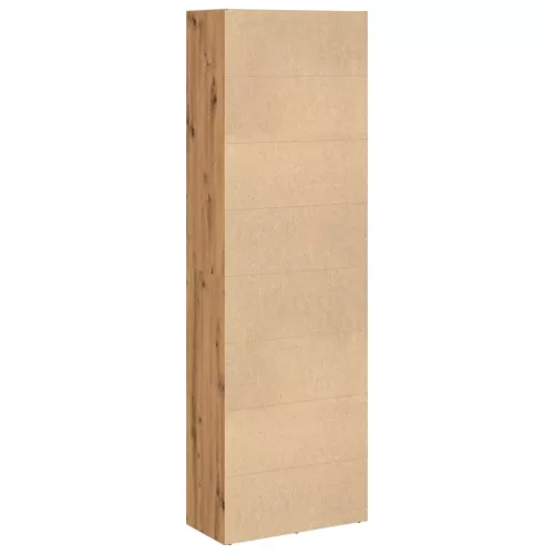  kézműves tölgy színű szerelt fa könyvespolc 60 x 30 x 189 cm