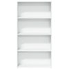  fehér szerelt fa könyvespolc 80 x 30 x 152 cm
