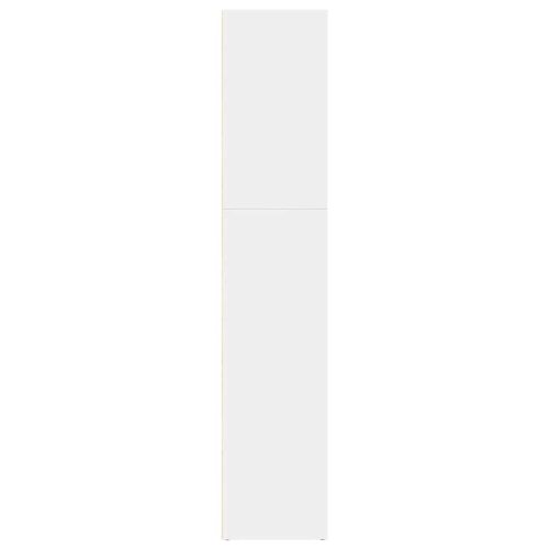  fehér szerelt fa könyvespolc 80 x 30 x 152 cm