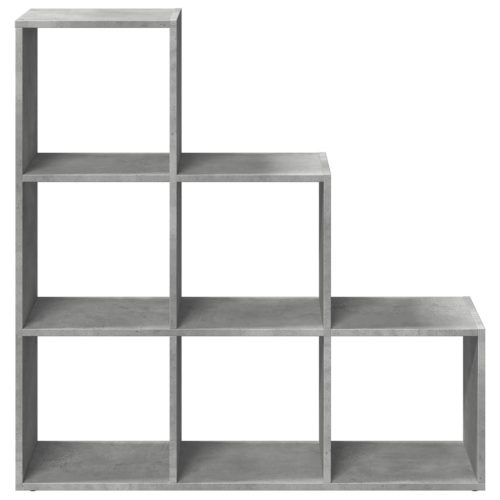  3 szintes betonszürke fa térelválasztó könyvespolc 99x29x99 cm
