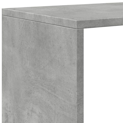  3 szintes betonszürke fa térelválasztó könyvespolc 99x29x99 cm