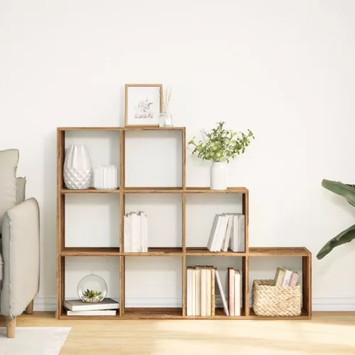  3 szintes antik színű elválasztó könyvespolc 137,5x29x103,5 cm