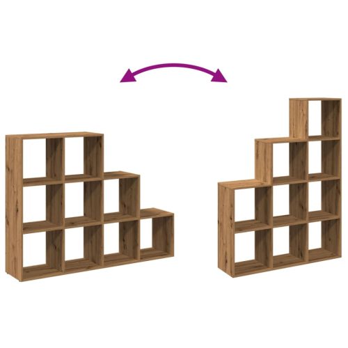  3 szintes kézműves fa elválasztó könyvespolc 137,5x29x103,5 cm