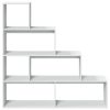  4 szintes fehér fa elválasztó könyvespolc 143,5 x 29 x 143,5 cm