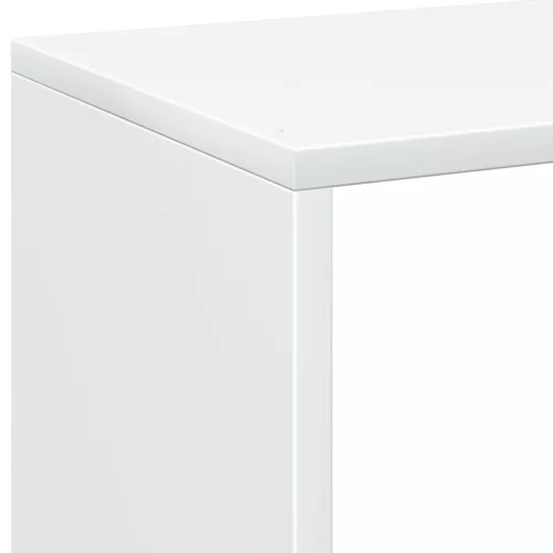  fehér szerelt fa térelválasztó könyvespolc 69,5x29x69,5 cm