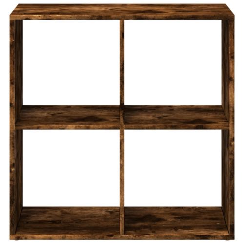  füstös tölgy szerelt fa elválasztó könyvespolc 69,5x29x69,5 cm