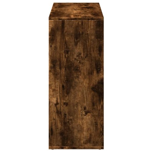  füstös tölgy szerelt fa elválasztó könyvespolc 69,5x29x69,5 cm