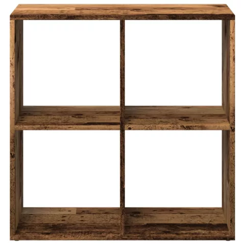  antik fa színű fa térelválasztó könyvespolc 69,5x29x69,5 cm