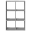  betonszürke szerelt fa elválasztó könyvespolc 69,5x29x103,5 cm