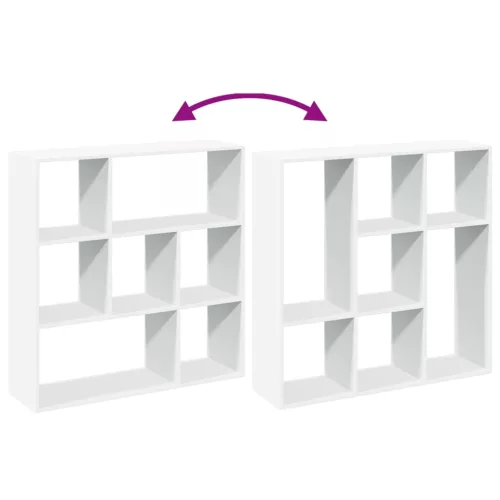  fehér szerelt fa térelválasztó könyvespolc 102x29x103,5 cm