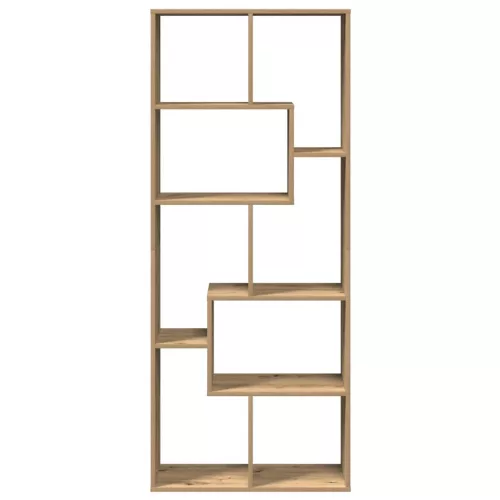  kézműves tölgy szerelt fa elválasztó könyvespolc 67x25x161,5 cm