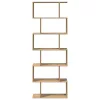  6 szintes kézműves tölgy fa elválasztó könyvespolc 70x24x193 cm