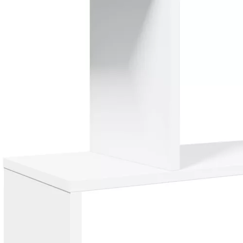  5 szintes fehér szerelt fa elválasztó könyvespolc 70x24x161 cm