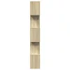 5 szintes sonoma tölgy fa elválasztó könyvespolc 70x24x161 cm
