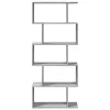  5 szintes szürke sonoma fa elválasztó könyvespolc 70x24x161 cm