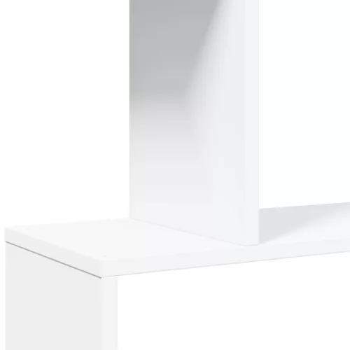  4 szintes fehér szerelt fa elválasztó könyvespolc 70x24x129 cm