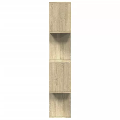  4 szintes sonoma tölgy fa elválasztó könyvespolc 70x24x129 cm