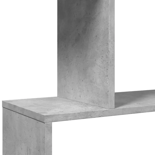  4 szintes betonszürke fa térelválasztó könyvespolc 70x24x129 cm