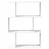  3 szintes fehér szerelt fa elválasztó könyvespolc 70x24x97 cm