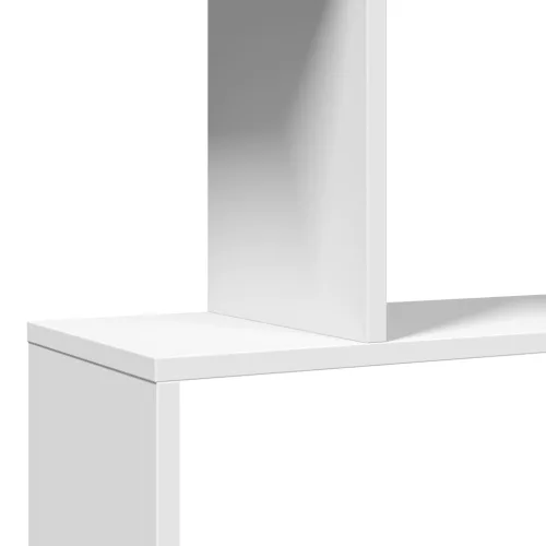  3 szintes fehér szerelt fa elválasztó könyvespolc 70x24x97 cm