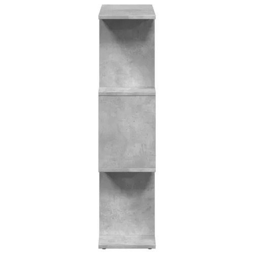  3 szintes betonszürke fa térelválasztó könyvespolc 70x24x97 cm