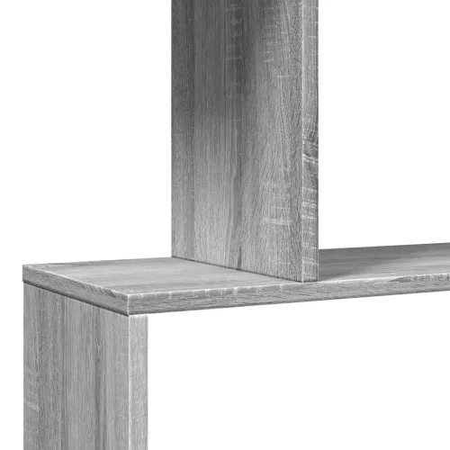  3 szintes szürke sonoma fa elválasztó könyvespolc 70x24x97 cm