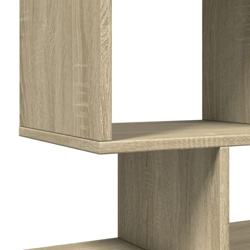  sonoma tölgy szerelt fa elválasztó könyvespolc 92x29x112 cm