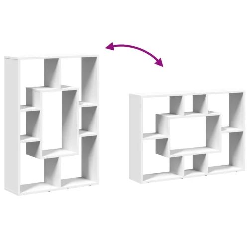  fehér szerelt fa könyvespolc 63 x 20 x 90 cm