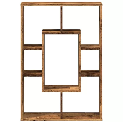  antik fa színű szerelt fa könyvespolc 63 x 20 x 90 cm