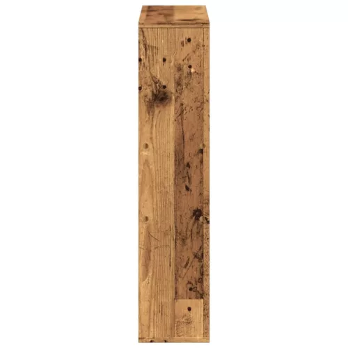  antik fa színű szerelt fa könyvespolc 63 x 20 x 90 cm